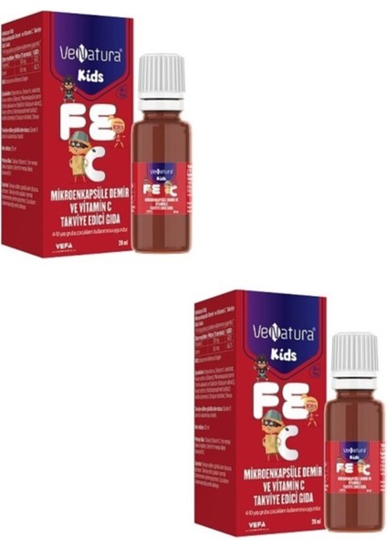 Venatura Kids Mikroenkapsüle Demir ve Vitamin C 2 Adet