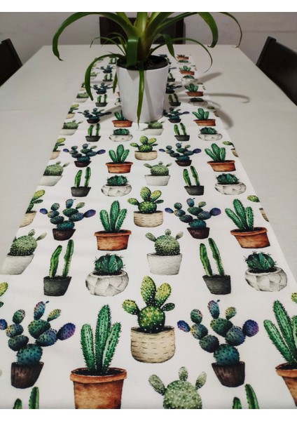 Kaktüs Desenli Özel Tasarım Runner fiyatları