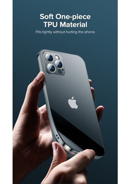 iPhone 12 Pro Kılıf Kamera Lens Korumalı Ince Elektroplatin Kaplama Zarif Kapak