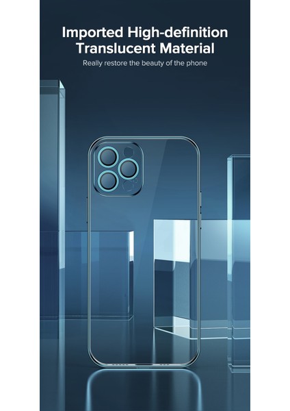 iPhone 11 Pro Max Kılıf Kamera Lens Korumalı Ince Elektroplatin Kaplama Zarif Kapak