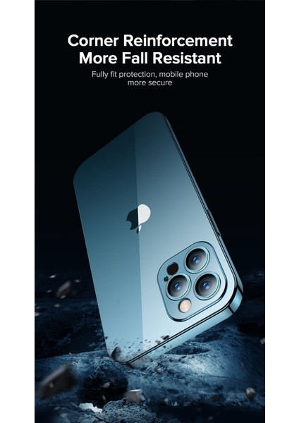 iPhone 11 Pro Max Kılıf Kamera Lens Korumalı Ince Elektroplatin Kaplama Zarif Kapak