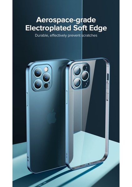 iPhone 11 Pro Max Kılıf Kamera Lens Korumalı Ince Elektroplatin Kaplama Zarif Kapak