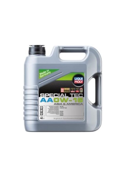 Special Tec Aa 0W-16 Motor Yağı 4 Litre (Üretim Yılı: 2021)