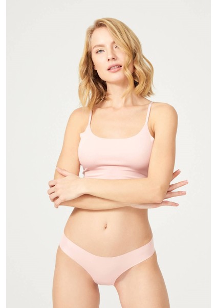 Pudra Klasik Basic Lazer Kesim Kadın Bikini Külot modelleri