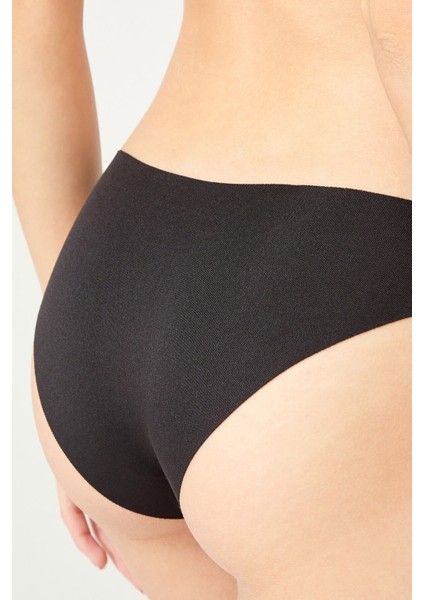 Siyah Klasik Basic Lazer Kesim Kadın Bikini Külot fırsatları