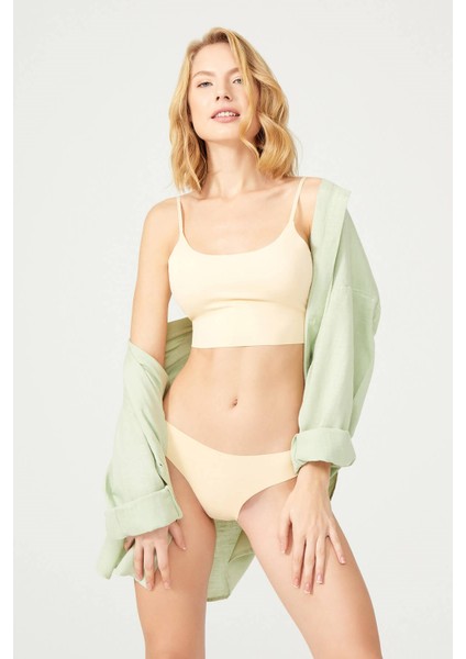 Ten Klasik Basic Lazer Kesim Kadın Bikini Külot