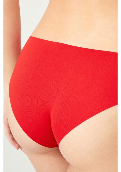 Kırmızı Klasik Basic Lazer Kesim Kadın Bikini Külot fırsatları