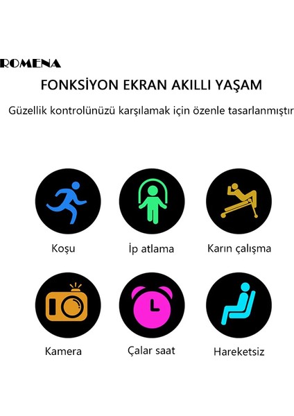 Kadınlar ve Erkekler Için Uyumlu Elektronik Akıllı Saat Android ve Ios Destekli Fitness Takibi Sportif Akıllı Saat (Yurt Dışından)