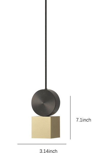 Hafif Lüks Minimalist Avize, 220 V Altın + Siyah (Yurt Dışından)