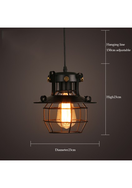 23 Cm Asılı Kolye Işıkları, Vintage Birdcage Avize Tavan Lambası, Mutfak, Yemek Odası, Koridor, Kapı Için Siyah Geometrik Tavan Asılı Lamba (Yurt Dışından) modelleri
