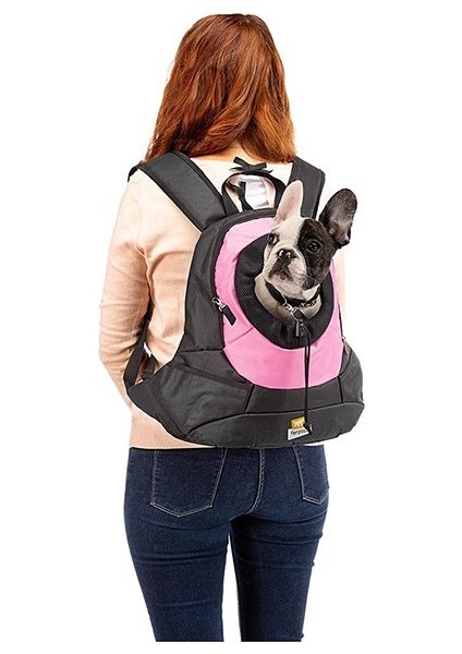 Kangoo Kumaş Sırt Taşıma Çantası Pembe 41.5X20X43 cm