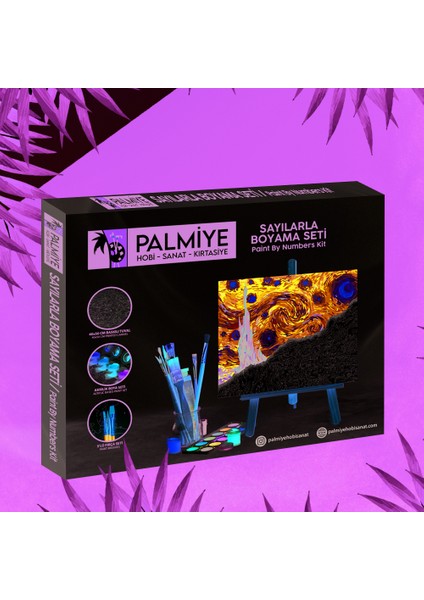 Sayılarla Boyama Tuval Seti Fırça Boya Dahil (Çıtalı) 40x50 CM - Istanbul fiyatları