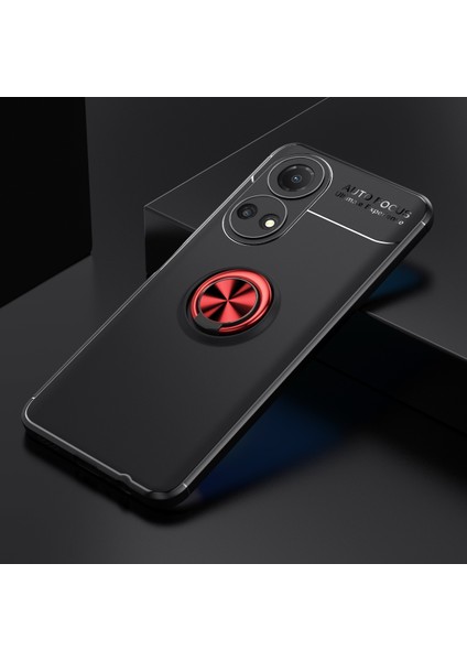 Honor Play 30 Plus Için Halka Tutucu Tpu Kılıf Siyah Kırmızı (Yurt Dışından)