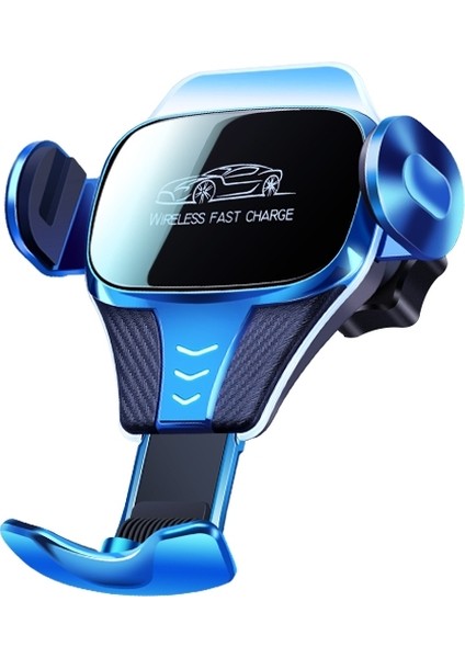 Indüksiyonlu Kablosuz Şarjlı Telefon Tutacağı - Mavi (Yurt Dışından)
