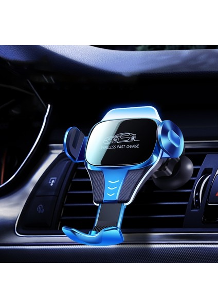 Indüksiyonlu Kablosuz Şarjlı Telefon Tutacağı - Mavi (Yurt Dışından) fiyatları