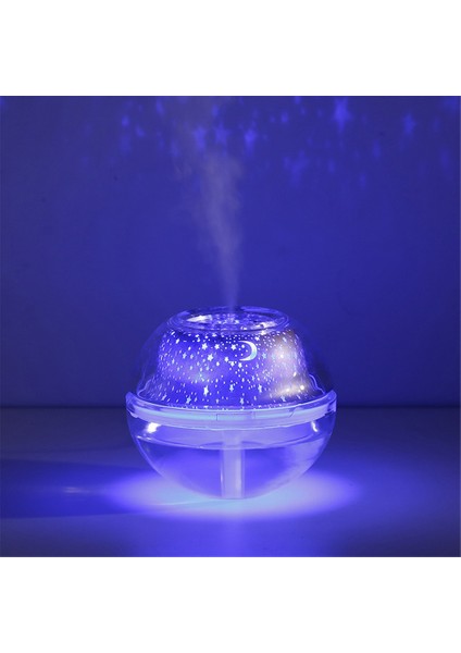 200ML 2W Projeksiyon Nemlendirici Gece Lambası Gümüş Rengi (Yurt Dışından)