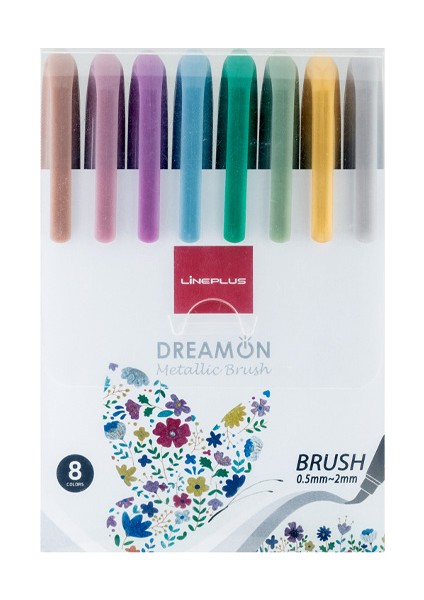 Lineplus Dreamon Metallic Brushpen 8 Set