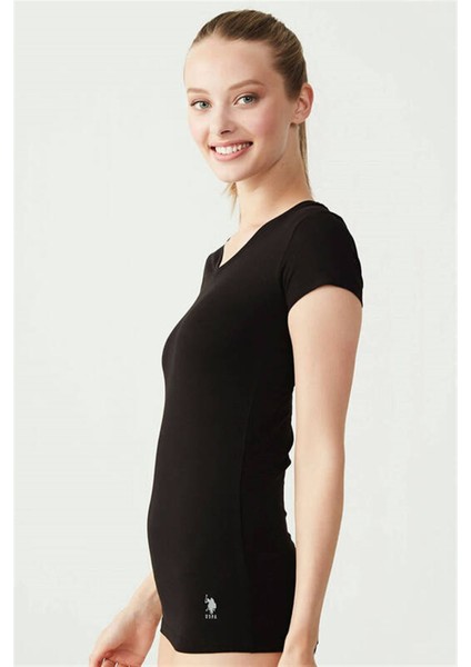 Kısa Kollu V Yaka Basic Tişört 66004