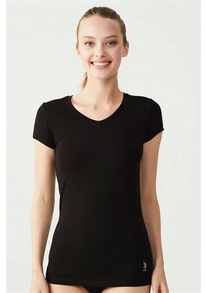 Kısa Kollu V Yaka Basic Tişört 66004 fiyatları