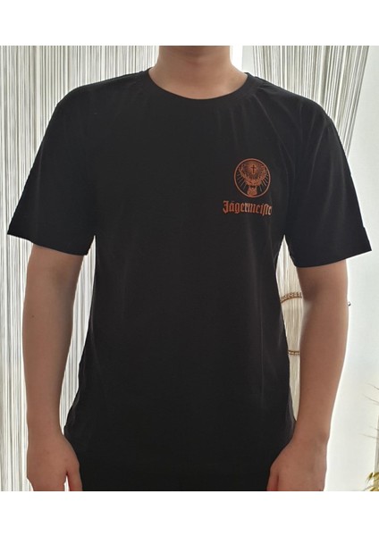 Jagermeister Baskılı Pamuk Siyah T-Shirt S Beden - 891