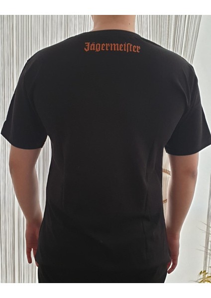 Jagermeister Baskılı Pamuk Siyah T-Shirt S Beden - 891