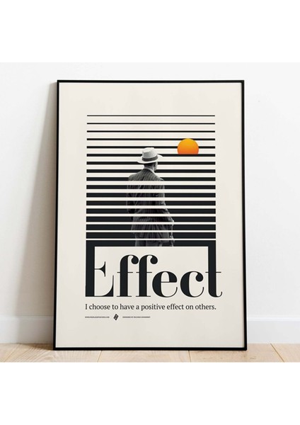 Minimal Reklam Dijital Effect Çerçevesiz Poster/afiş