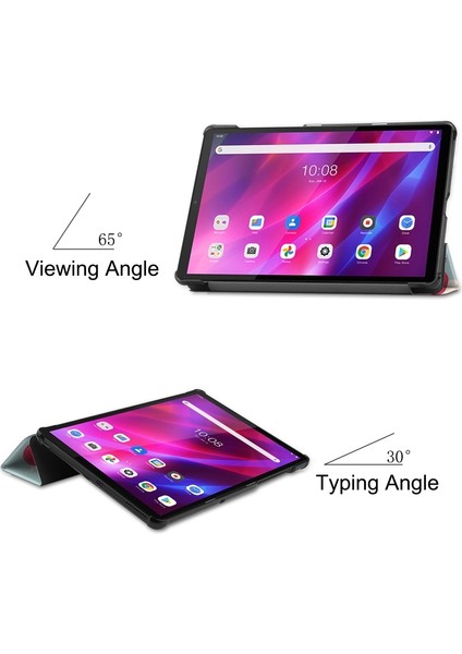 Lenovo Qitian K10 Için Desenli Deri Kılıf - Çok Renkli (Yurt Dışından)