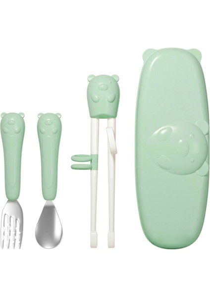 Bebek Çatal Bıçak Takımı Eğitim Seti - Yeşil (Yurt Dışından)