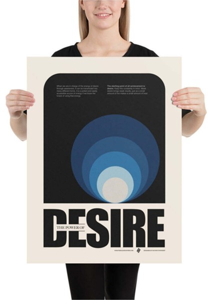 Minimal Reklam Dijital Desire Çerçevesiz Poster/afiş