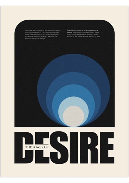 Minimal Reklam Dijital Desire Çerçevesiz Poster/afiş