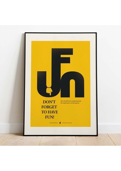 Minimal Reklam Dijital Fun Çerçevesiz Poster/afiş