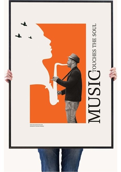 Minimal Reklam Dijital Music Çerçevesiz Poster/afiş