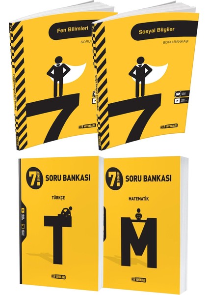 7. Sınıf Tüm Dersler Soru Bankası Seti 4 Kitap