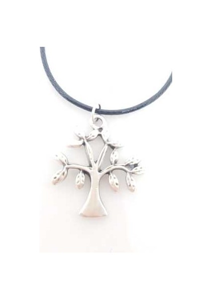 Antik Gümüş Kaplama Ağaç Kolye