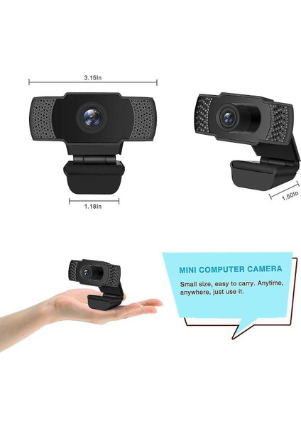 USB 1080 P Hd Webcam Masaüstü Dizüstü Bilgisayar Pc Kamera Mikrofon Dahili (Yurt Dışından) modelleri