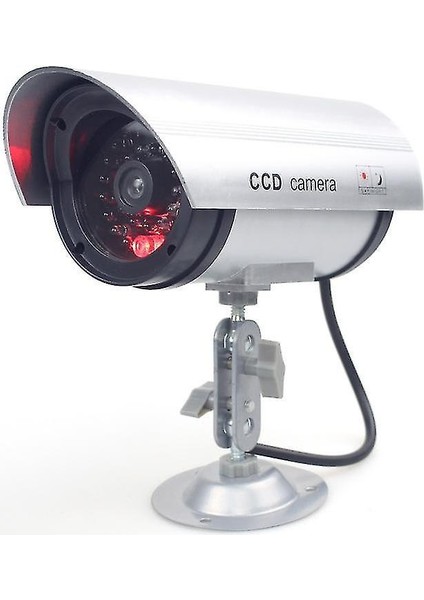 Ca-11-03 Kukla Sahte Bullet Flaş LED Cctv Kamera Metal Braketi ile Su Geçirmez Güvenlik Kamera (Yurt Dışından)