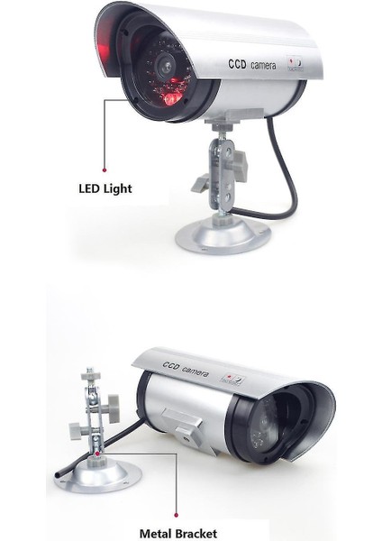 Ca-11-03 Kukla Sahte Bullet Flaş LED Cctv Kamera Metal Braketi ile Su Geçirmez Güvenlik Kamera (Yurt Dışından) fırsatları