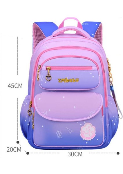 Ilkokul Öğrencisi Için Mini Okul Sırt Çantası - Pembe Mor (Yurt Dışından)
