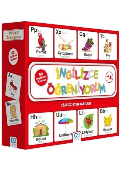 Ingilizce Öğreniyorum Eğitici Oyun Kartları