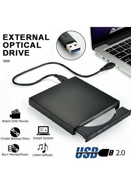 Harici USB DVD Rw 2.0 CD DVD Yazıcı Okuyucu