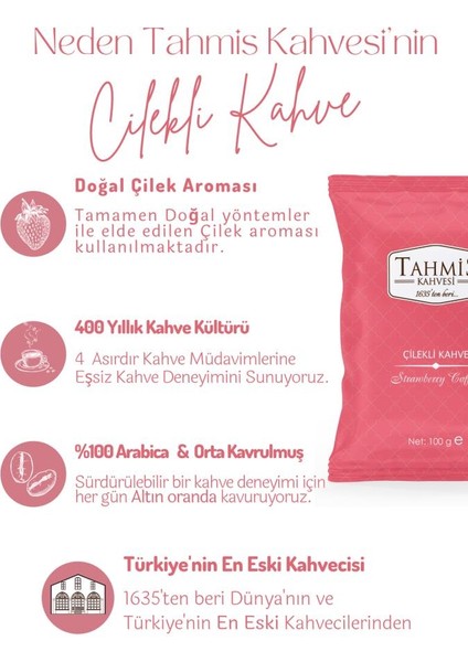 Menengiç Osmanlı Dağ Çilekli Aromalı Türk Kahvesi Seti 3'lü 100 gr