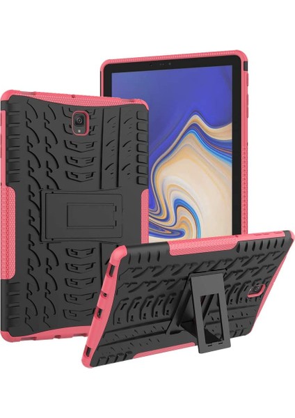 Için Samsung Galaxy Tab S4  Kickstand-Pembe ile Ağır Hizmet Koruyucu Kılıf Kapak 10.5 Inç Tablet Kılıf 2018 Model SM-T830/T835/T837