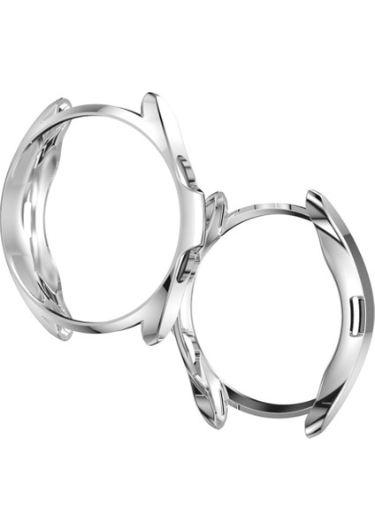 Samsung Galaxy Watch3 45 mm Önü Açık Tasarım Silikon Kılıf - Gümüş