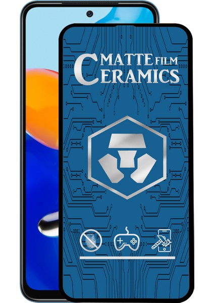 Caseworld Xiaomi Redmi Note 11 Tam Kaplayan Mat Seramik Nano Esnek Ekran Koruyucu Cam