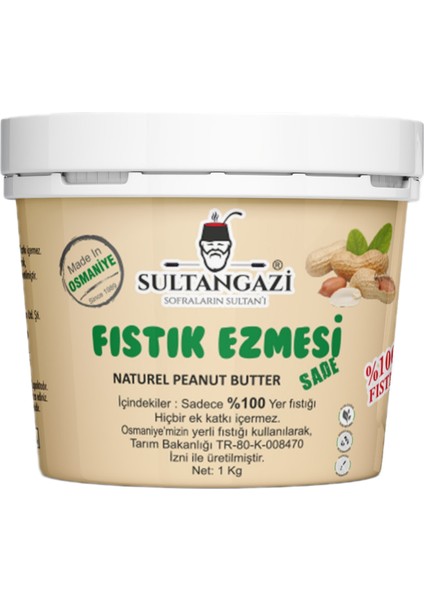 Sade Fıstık Ezmesi 1 kg