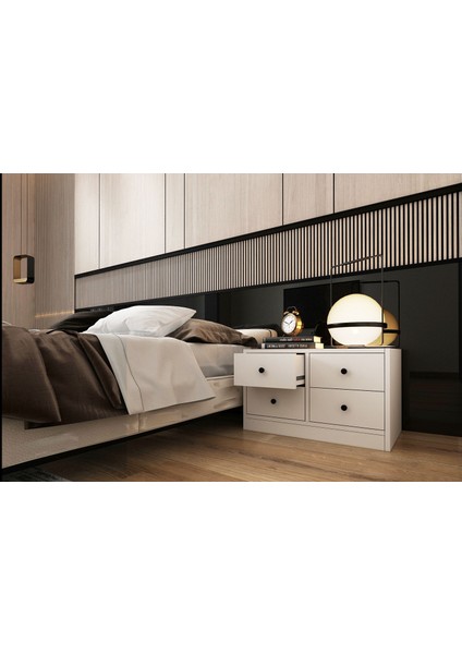 Çekmeceli Komodin Beyaz 65 cm KMD-1003-Ç fiyatları