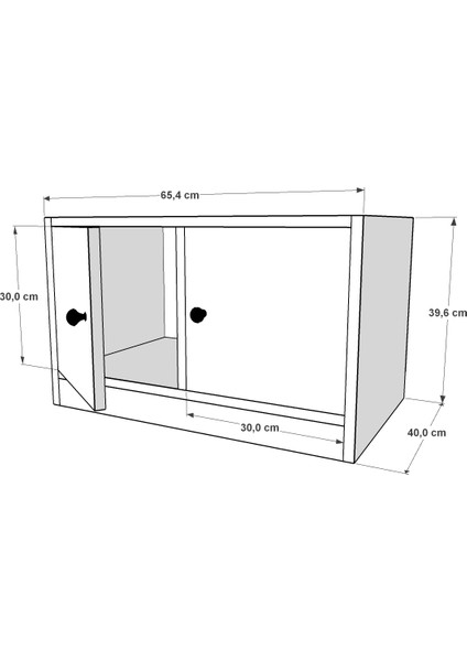 Dolapli Komodin Beyaz 65 cm KMD-1006-Ç indirimleri