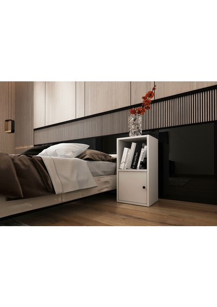 Rafli Kapakli Komodin 35 cm KMD-1015-Ç