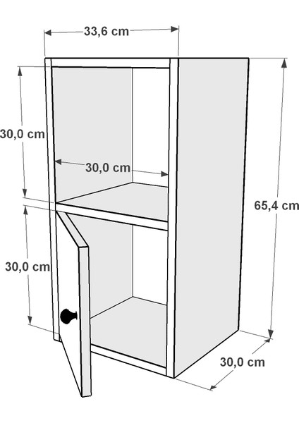 Rafli Kapakli Komodin 35 cm KMD-1015-Ç indirimleri