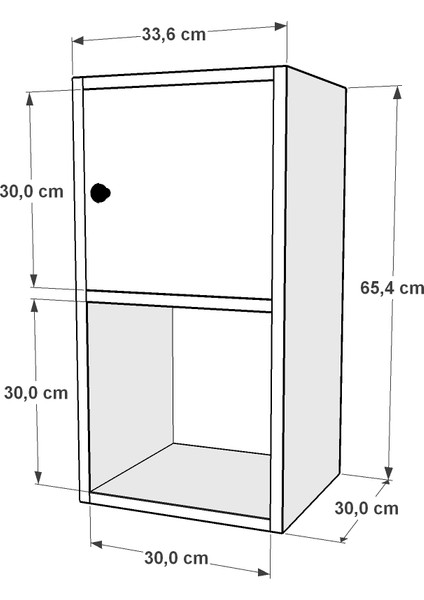 Rafli Kapakli Komodin 35 cm KMD-1016-Ç indirimleri